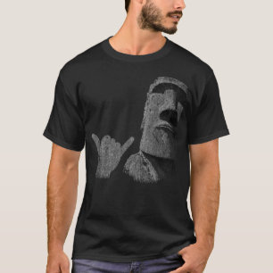 Lustige Osterinsel Rapa NUI Moai-Statue Surfer T-Shirt