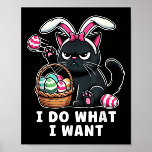 Lustige Osterkatze Ostern Korb Füllungen Männer Fr Poster