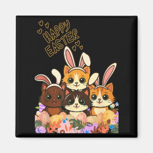 Lustige Osterkatzen Ohren Hase Eier Frühling für F Magnet