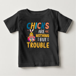 Lustige Osterküken sind nichts als Ärger Baby T-shirt