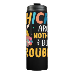 Lustige Osterküken sind nichts als Ärger Thermosbecher