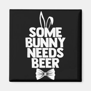 Lustige Ostermänner, irgendein Hase braucht Bier, Magnet