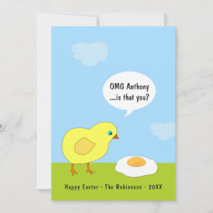 Lustige Ostern Familienfoto-Collage-Grußkarte Feiertagskarte