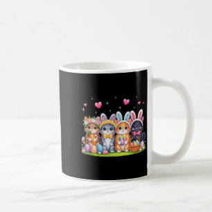 Lustige Ostern Katzen Ohren Hase Eier Frühling für Kaffeetasse