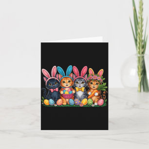 Lustige Ostern Katzen Ohren Hase Eier Frühling für Karte