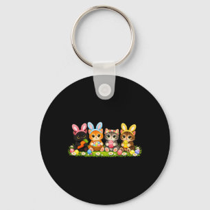 Lustige Ostern Katzen Ohren Hase Eier Frühling für Schlüsselanhänger