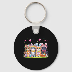 Lustige Ostern Katzen Ohren Hase Eier Frühling für Schlüsselanhänger