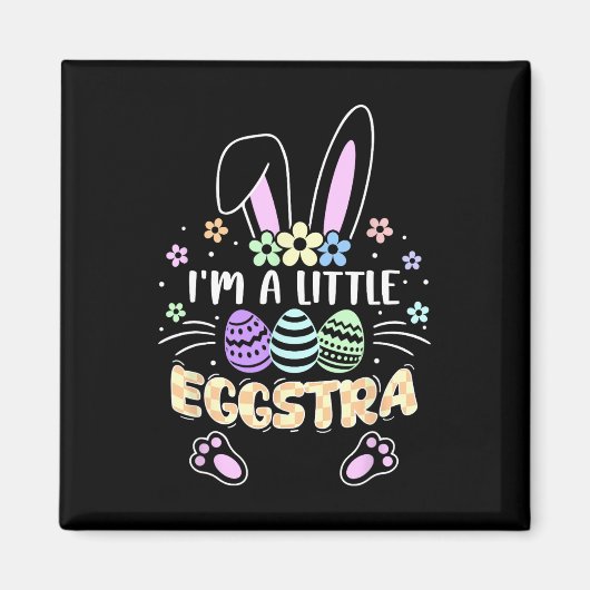 Lustige Ostern Mädchen Kinder Kleinkind Ich Bin Ei Magnet (Vorne)