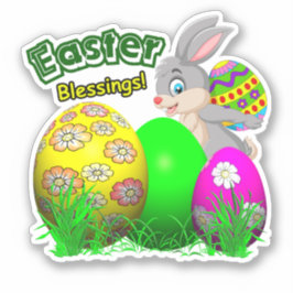 Lustige Ostern Vinyl-Aufkleber Aufkleber