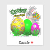 Lustige Ostern Vinyl-Aufkleber Aufkleber (Blatt)
