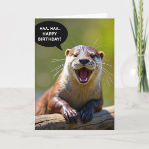 Lustige Otter-Geburtstagskarte Karte