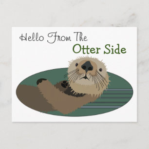 Lustige Otter-Postkarte Postkarte