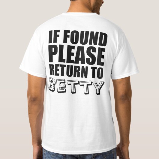 Lustige Paar-Shirts personalisiert T-Shirt (Rückseite)