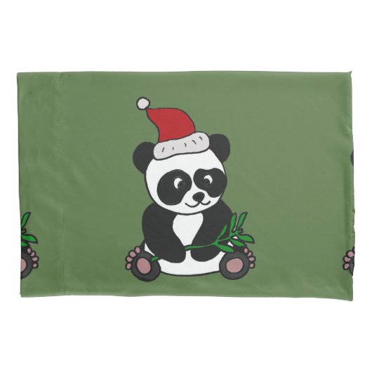 Lustige Panda-Bärn-Weihnachtskunst Kissenbezug (Vorderseite)