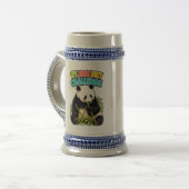 Lustige Panda-Diät-Challenge Dad Stein Bierglas (Vorderseite Links)