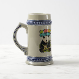 Lustige Panda-Diät-Challenge Dad Stein Bierglas