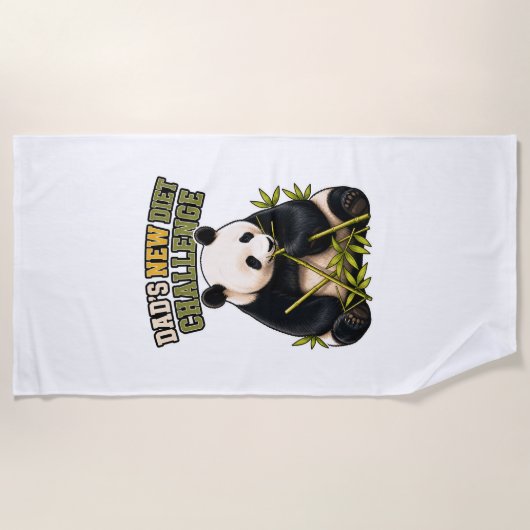 Lustige Panda-Diät-Challenge Strandtuch (Vorderseite)