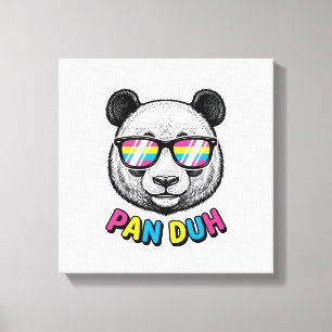 Lustige Panda-Sonnenbrille Vintage-Gravur-Shirt De Leinwanddruck