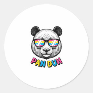 Lustige Panda-Sonnenbrille Vintage-Gravur-Shirt-De Runder Aufkleber