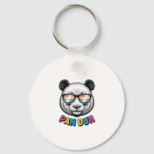 Lustige Panda-Sonnenbrille Vintage-Gravur-Shirt De Schlüsselanhänger