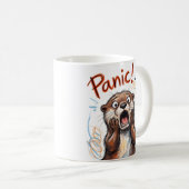 Lustige Panik-Otter-Meme Kaffeetasse (VorderseiteRechts)