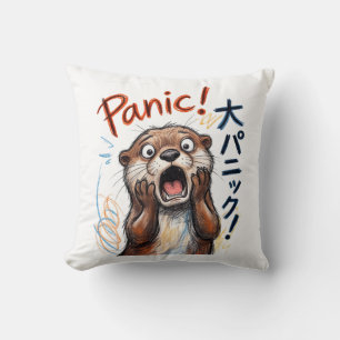 Lustige Panik-Otter-Meme Kissen