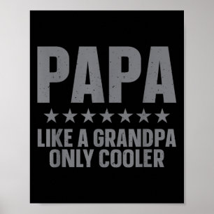 Lustige Papa-Kunst für Opa von Enkelkindern Vatert Poster