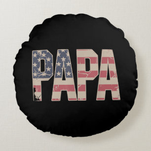 Lustige Papa-Kunst für Opa von Enkelkindern zum Va Rundes Kissen