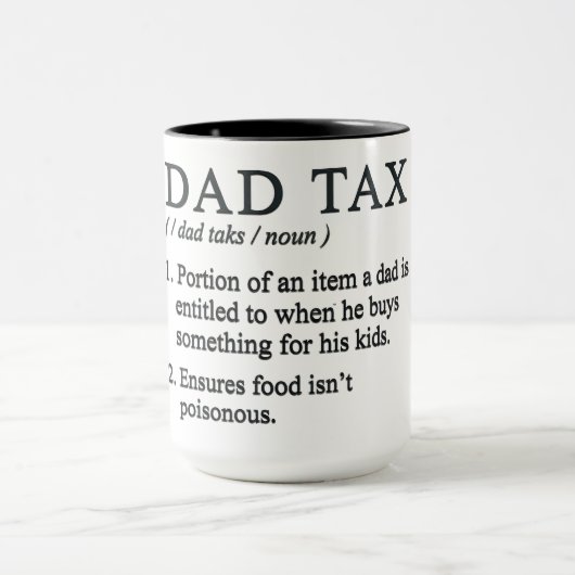 Lustige Papa-Steuer-Definition Tasse (Zentrum)