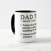 Lustige Papa-Steuer-Definition Tasse (Vorderseite Links)