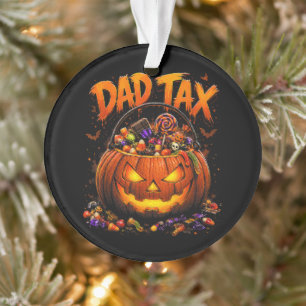Lustige Papa-Steuer Halloween-Kürbis Ornament