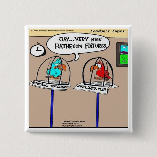 Lustige Papageien Badezimmer-Accessoires Geschenke Button (Vorderseite)