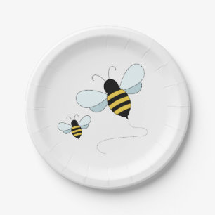 Lustige Papierplatten-Bienen-Baby-Shower-Dekoratio Pappteller