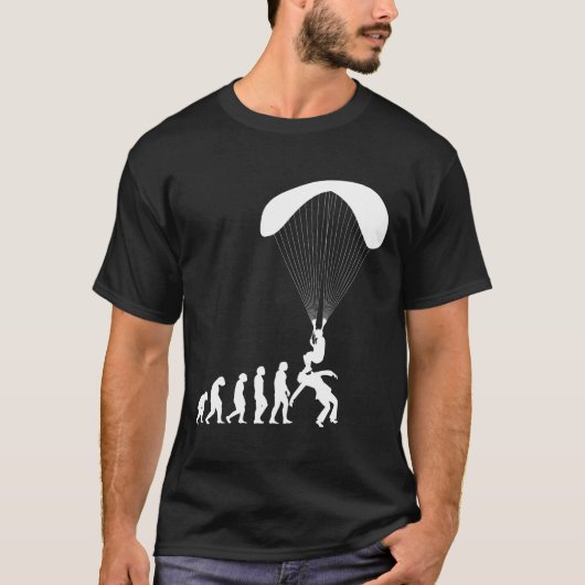 Lustige Paragliding Evolution Paragleiter Fallschi T-Shirt (Vorderseite)