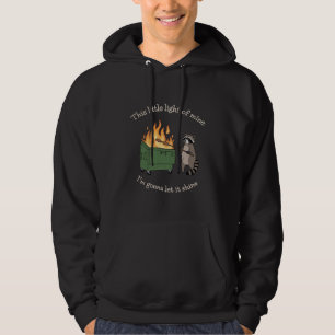 Lustige Parodie Müllcontainer Feuer Waschbär Psych Hoodie