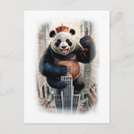 Lustige Parodie-Panda-Filmfigur auf einem Weißen Feiertagspostkarte