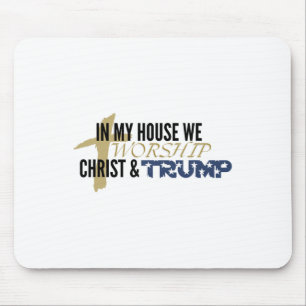 Lustige Parodie „Wir beten Christus und Trump an“ Mousepad