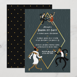 Lustige Party-Einladung zum Roaring Twenties für j Einladung