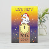 Lustige Party Einladungen des Sylvesterabends (Stehend Vorderseite)