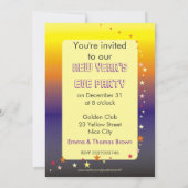 Lustige Party Einladungen des Sylvesterabends (Rückseite)