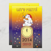 Lustige Party Einladungen des Sylvesterabends (Vorne/Hinten)