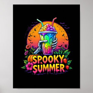 Lustige Party Gruselige Sommergetränke Summerween  Poster