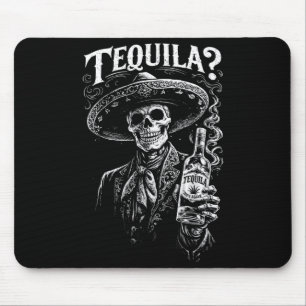 Lustige Party Tequila Skelett Trinkparty  Mousepad