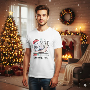 Lustige Pastell-Faule-Schnecke-Weihnachten-Lade-Fe T-Shirt