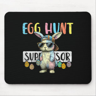 Lustige Pastellfarben coole Häschen-Ostereiersuche Mousepad