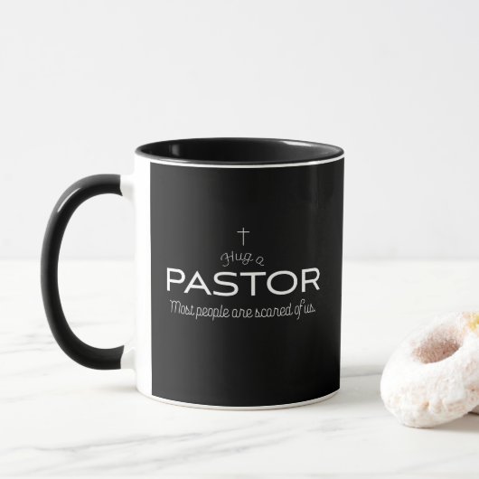 Lustige Pastor-Anerkennungs-Tasse Tasse (Mit Donut)