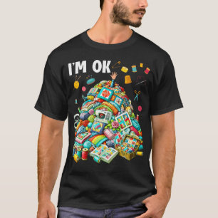 Lustige Patchwork-Quilterin Näherin Nähen ICH Bin T-Shirt