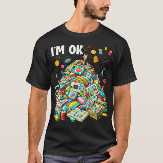 Lustige Patchwork-Quilterin Näherin Nähen ICH Bin T-Shirt
