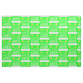 lustige Patricks rettete Wasser trinken Bier Stoff (Fat Quarter (45,7 x 55,9 cm))