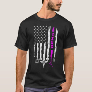 Lustige patriotische CRNA USA-Flagge Nurses Week-G T-Shirt